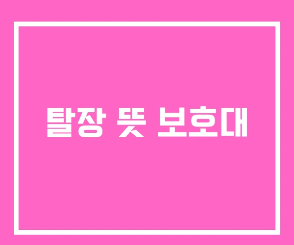 탈장 뜻 보호대