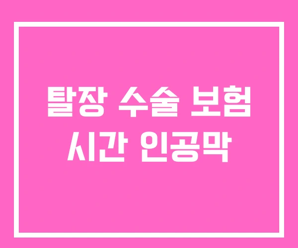 탈장 수술 보험 시간 인공막 탈장 수술 보험 시간 인공막