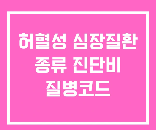 허혈성 심장질환 종류 진단비 질병코드 허혈성 심장질환 종류 진단비 질병코드
