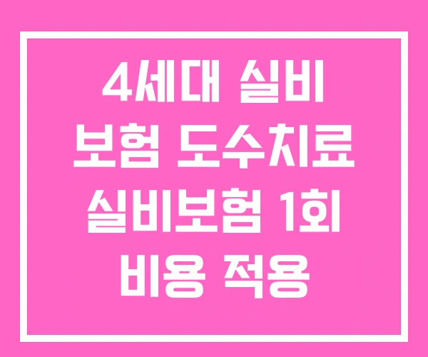 4세대 실비 보험 도수치료 실비보험 1회 비용 적용 4세대 실비 보험 도수치료 실비보험 1회 비용 적용