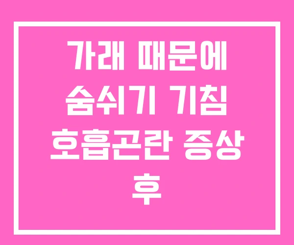 가래 때문에 숨쉬기 기침 호흡곤란 증상 후 가래 때문에 숨쉬기 기침 호흡곤란 증상 후