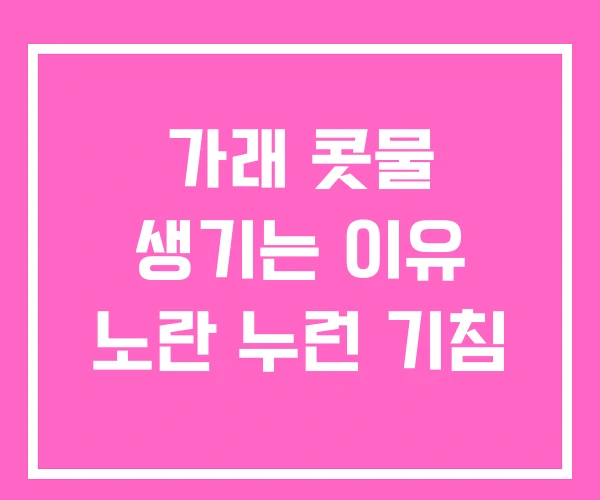 가래 콧물 생기는 이유 노란 누런 기침 가래 콧물 생기는 이유 노란 누런 기침