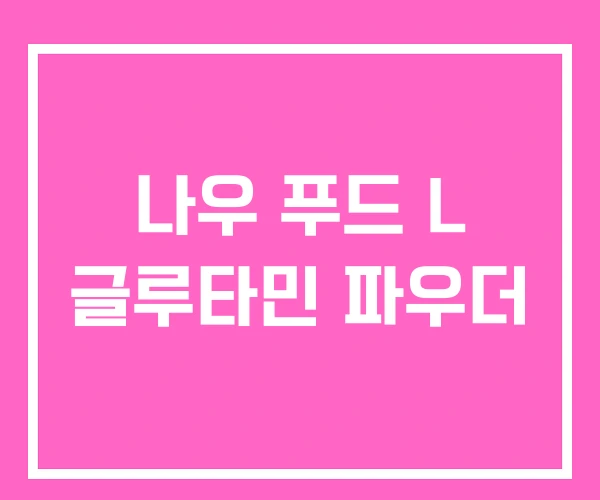 나우 푸드 L 글루타민 파우더 나우 푸드 L 글루타민 파우더