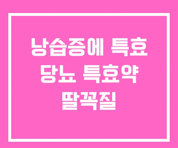 낭습증에 특효 당뇨 특효약 딸꼭질 낭습증에 특효 당뇨 특효약 딸꼭질
