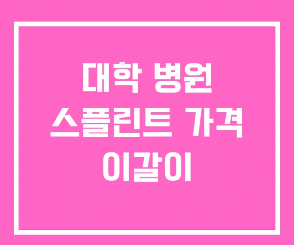대학 병원 스플린트 가격 이갈이 대학 병원 스플린트 가격 이갈이