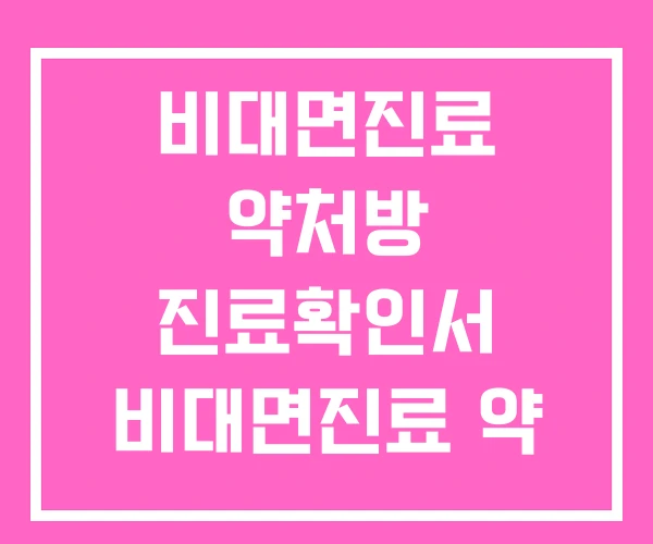 비대면진료 약처방 진료확인서 비대면진료 약 처방 비대면진료 약처방 진료확인서 비대면진료 약 처방