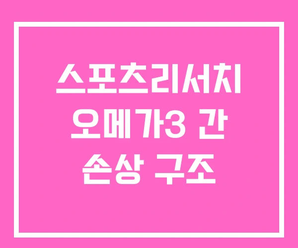 스포츠리서치 오메가3 간 손상 구조 스포츠리서치 오메가3 간 손상 구조