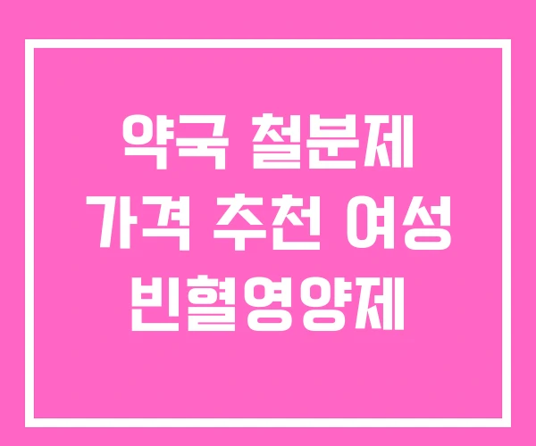약국 철분제 가격 추천 여성 빈혈영양제 약국 철분제 가격 추천 여성 빈혈영양제