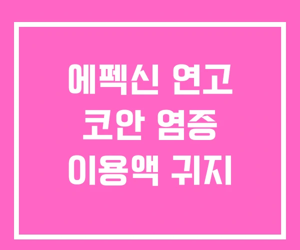 에펙신 연고 코안 염증 이용액 귀지 에펙신 연고 코안 염증 이용액 귀지