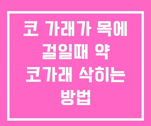 코 가래가 목에 걸일때 약 코가래 삭히는 방법 코 가래가 목에 걸일때 약 코가래 삭히는 방법