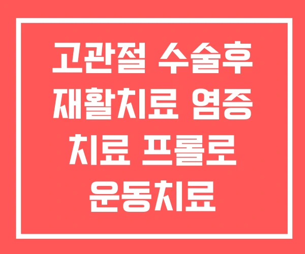 고관절 수술후 재활치료 염증 치료 프롤로 운동치료 고관절 수술후 재활치료 염증 치료 프롤로 운동치료