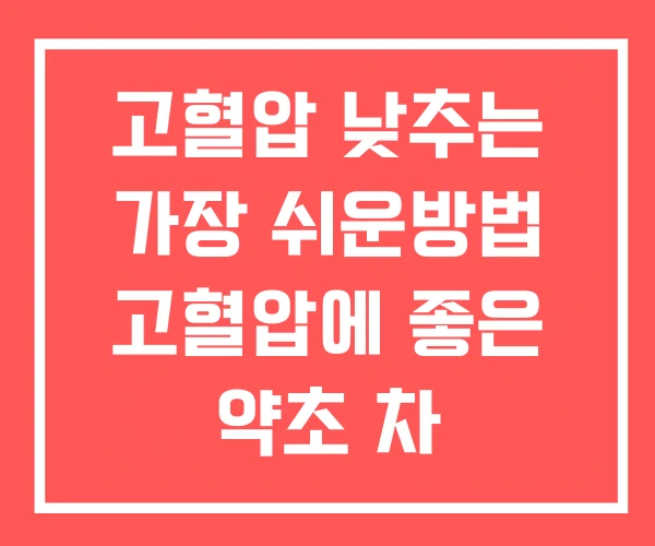 고혈압 낮추는 가장 쉬운방법 고혈압에 좋은 약초 차 고혈압 낮추는 가장 쉬운방법 고혈압에 좋은 약초 차