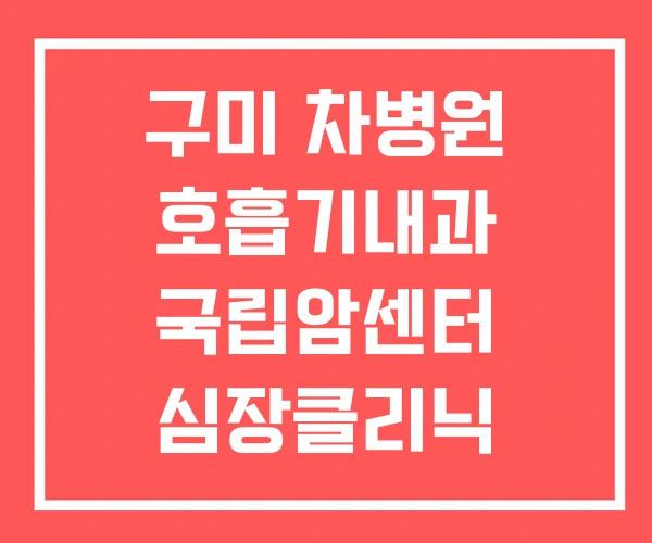 구미 차병원 호흡기내과 국립암센터 심장클리닉 석준호내과 구미 차병원 호흡기내과 국립암센터 심장클리닉 석준호내과