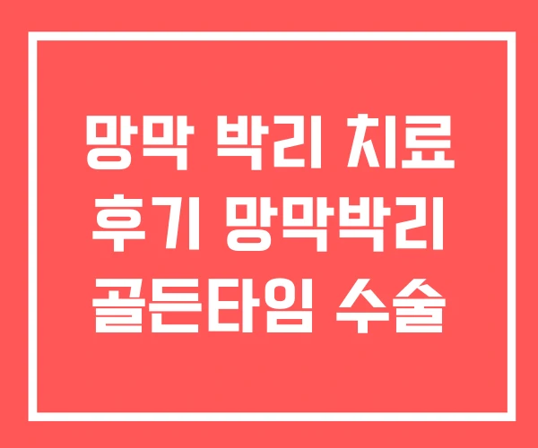 망막 박리 치료 후기 망막박리 골든타임 수술 망막 박리 치료 후기 망막박리 골든타임 수술