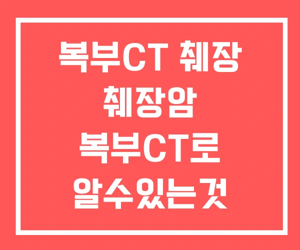 복부CT 췌장 췌장암 복부CT로 알수있는것