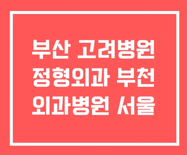 부산 고려병원 정형외과 부천 외과병원 서울 부산 고려병원 정형외과 부천 외과병원 서울