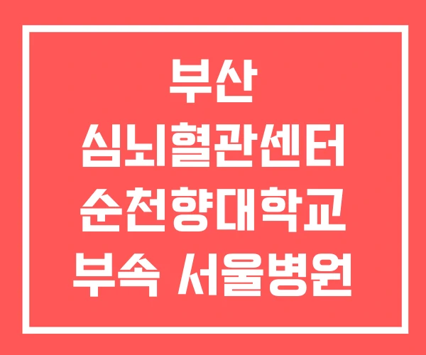 부산 심뇌혈관센터 순천향대학교 부속 서울병원 시화병원 부산 심뇌혈관센터 순천향대학교 부속 서울병원 시화병원
