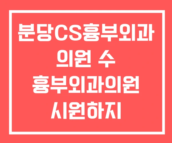 분당CS흉부외과 의원 수 흉부외과의원 시원하지 분당CS흉부외과 의원 수 흉부외과의원 시원하지