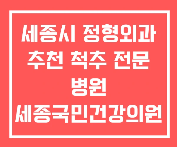 세종시 정형외과 추천 척추 전문 병원 세종국민건강의원 세종시 정형외과 추천 척추 전문 병원 세종국민건강의원