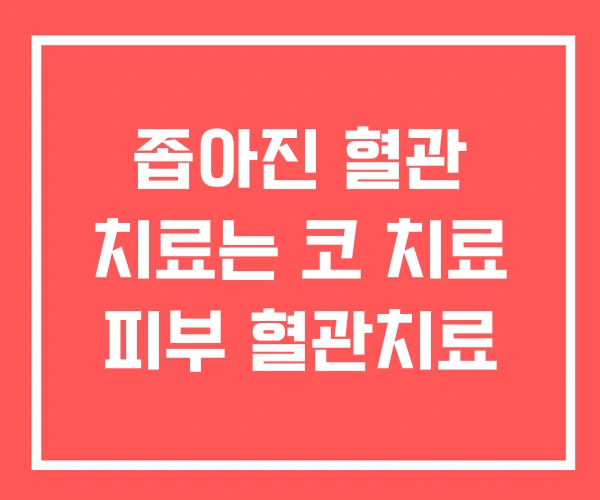 좁아진 혈관 치료는 코 치료 피부 혈관치료 좁아진 혈관 치료는 코 치료 피부 혈관치료