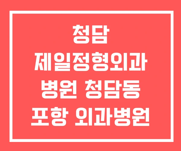 청담 제일정형외과 병원 청담동 포항 외과병원 청담 제일정형외과 병원 청담동 포항 외과병원
