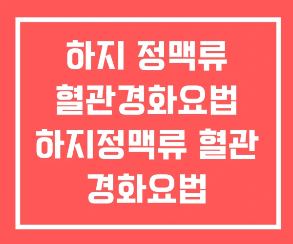 하지 정맥류 혈관경화요법 하지정맥류 혈관 경화요법 하지 정맥류 혈관경화요법 하지정맥류 혈관 경화요법